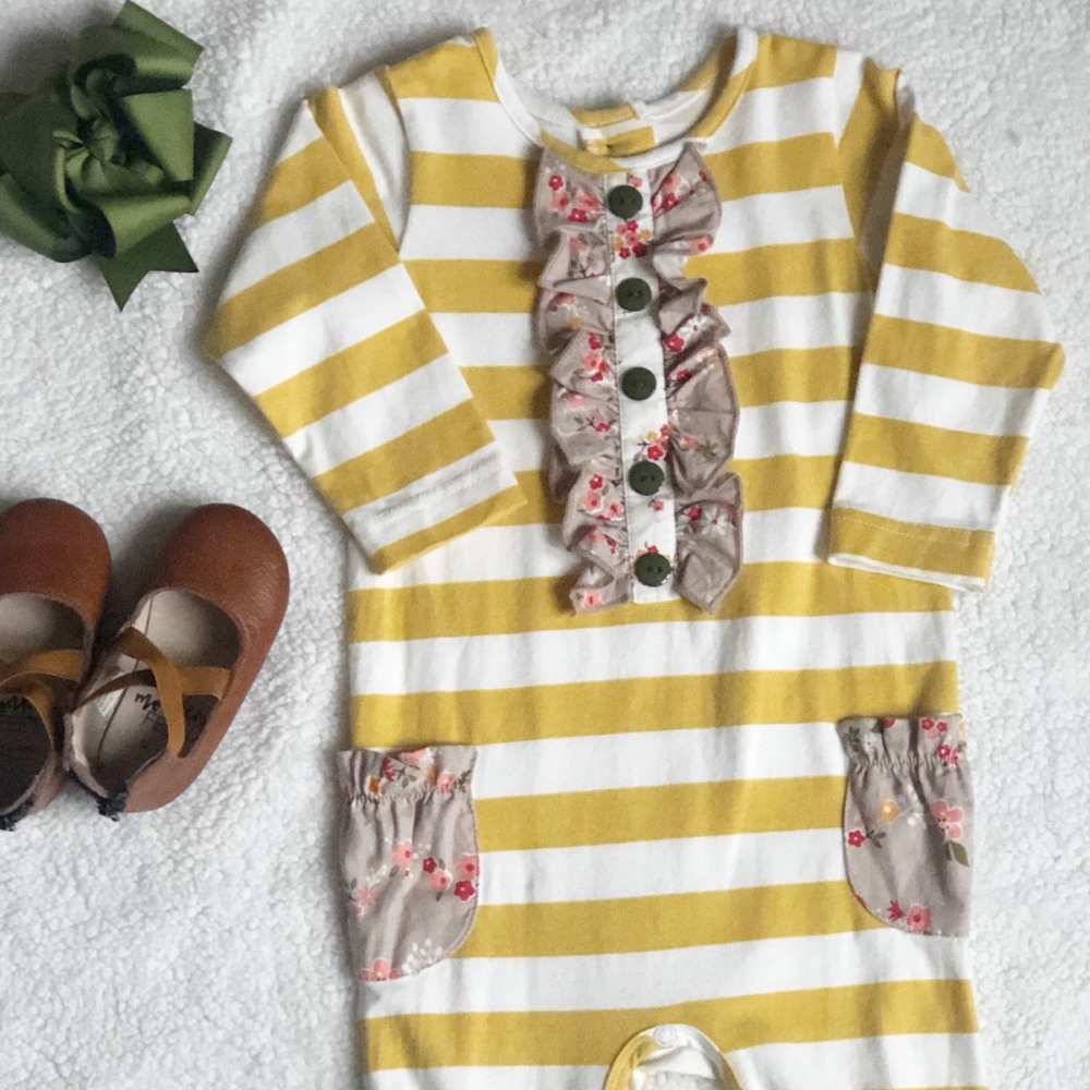 Ricrac and Ruffles 18 Month Longlseeve Romper